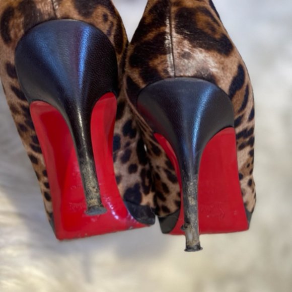 Christian Louboutin Prorata 90 Leopard Sz 40 Shoe Pump - Picture 5 of 9